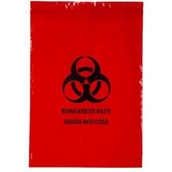 Medegen Specimen Biohazard Transport Bags, 25" x 35", 2 mil