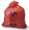 Medegen Biohazardous Infectious Waste Bag, 31" x 41" Red, 1.2 mil, 30 gal