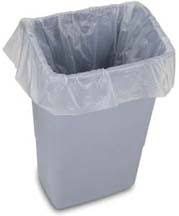 Medegen Polyethylene Can Liners, 38" x 60", Clear, 1.1 mil