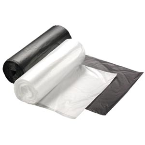 Bunzl/Rollpak Can Liners, High Density, 24&quot; x 33&quot;, 12-16 Gal, Clear, 6 MIC