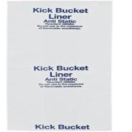 RD Plastics Anti-Stat Kick Bucket Bags, 12&quot; x 8&quot; x 25½&quot;, White/ Blue Print
