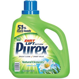Dial® Purex Laundry Detergent, Natural Elements Ultra, 2x Liquid, Line & Lilies, 150 oz