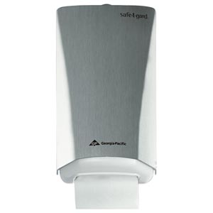 Georgia-Pacific Safe-T-Gard™ Door Tissue Dispenser, Brushed Stainless