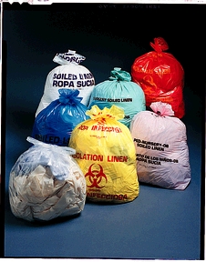 Medegen Medi-Waste Hamper Bag, 40 Gal, 39½&quot; x 39½&quot; x 39.7&quot;, 1-Ply, 3 mil, Blue