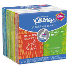Kimberly-Clark Kleenex® Facial Tissue, Pocket Pack, 10/pk, 8 pk/bundle