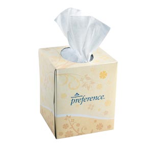 Georgia-Pacific Preference® Facial Tissue, Cube Box, White, 100 sht/bx