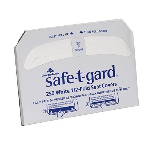 Georgia Pacific Toilet Seat Covers, Safe T-Guard 1/2 Fold, 250/pk, 4 pk/cs