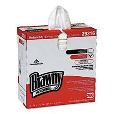 Georgia-Pacific Brawny® Professional H600 Disposable Cleaning Towel, White, 200/bx