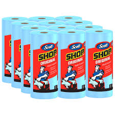 Kimberly-Clark Scott Shop Towels, Blue, 10 2/5" x 11", 55 sheets/rl