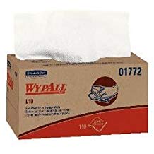 Kimberly-Clark Wypall® Wipers L10 Dairy Towel, White, 9.3&quot; x 10.5&quot;