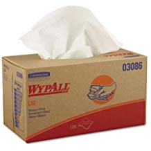 Kimberly-Clark Wypall® L30, White, Pop-Up, 10" x 9.8", 120/bx
