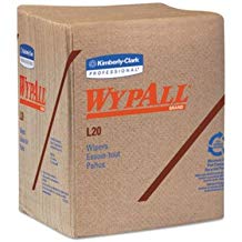 Kimberly-Clark Wypall® L20 Wipers, Tan, 12½" x 14.4", Quarterfold, 68/bx