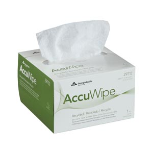Georgia-Pacific Accuwipe® Task Wipers, Recycled Delicate, 1-Ply, White, 280/bx, 60 bx/cs