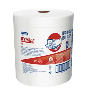 Kimberly-Clark Wypall® X80 Jumbo Roll Shop Towels, White, 12½" x 13.4", 475/pk