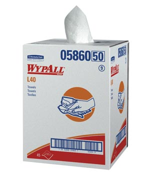 Kimberly-Clark Wypall® Professional Towels, White, Bath Size, 19½" x 42"