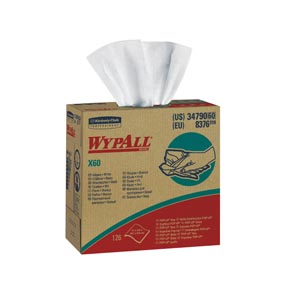 Kimberly-Clark Wypall® Hydroknit™ Wipers, 9.1" x 16.8", 4-Ply, White, 126/bx
