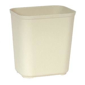 Bunzl/Rubbermaid 2543 Fire Resistant Wastebasket, 28 Qt, Beige