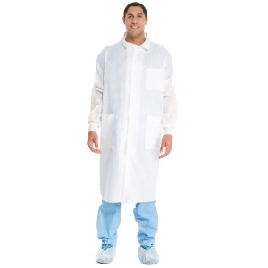 Halyard Universal Precautions Lab Coat, XX Large, Blue