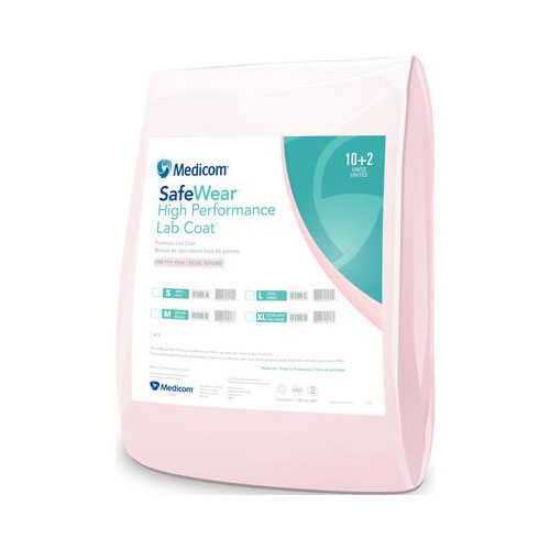 Medicom Safewear™ High Performance Lab Coat, Pretty Pink, Medium