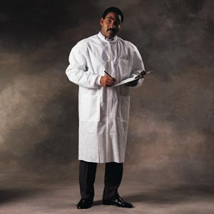 Halyard Basic Lab CoatLab Coat, White, Medium