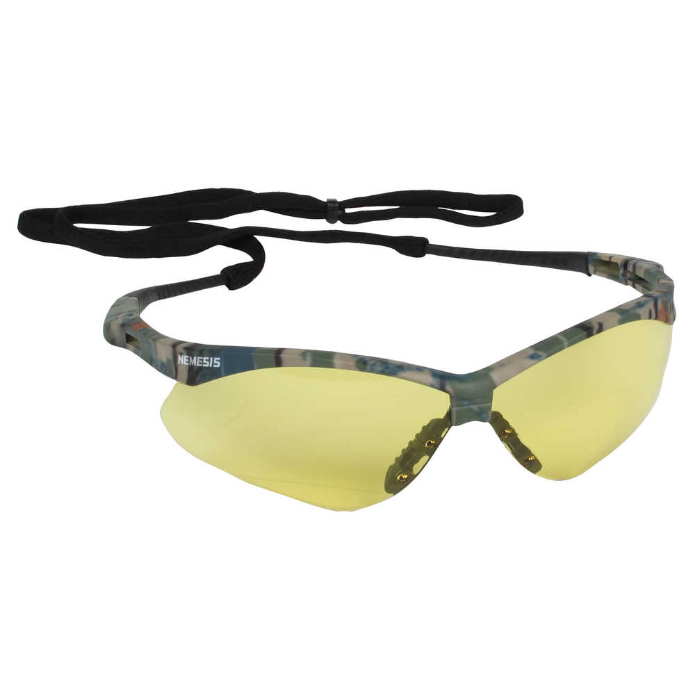 Kimberly-Clark Jackson Safety V30 Nemesis Safety Eyewear, Amber Lens, Anti-Fog, Camo Frame