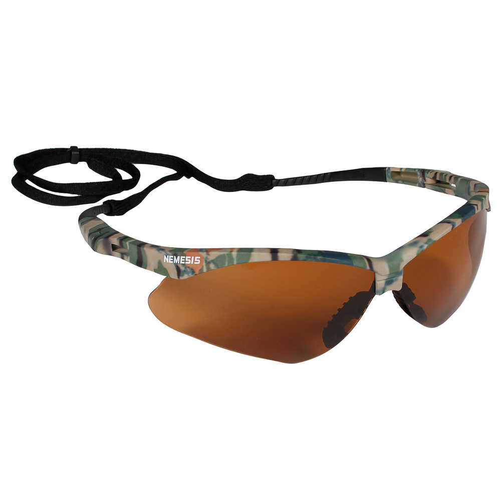 Kimberly-Clark Jackson Safety V30 Nemesis Safety Eyewear, Bronze Lens, Anti-Fog, Camo Frame