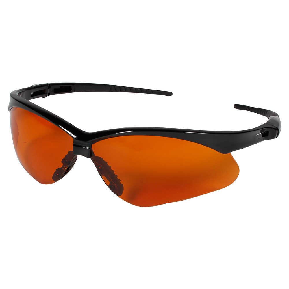 Kimberly-Clark Jackson Safety V30 Nemesis Eyewear, Copper Blue Shield Lens, Black Frame