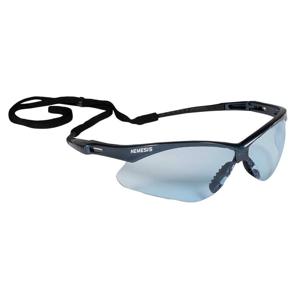 Kimberly-Clark Jackson Safety V30 Nemesis Safety Eyewear, Light Blue Lens, Black Frame