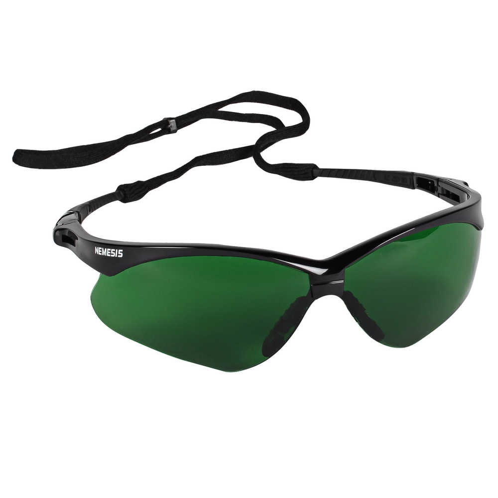 Kimberly-Clark Jackson Safety V30 Nemesis Safety Eyewear, IRUV Shade 3 Lens, Black Frame