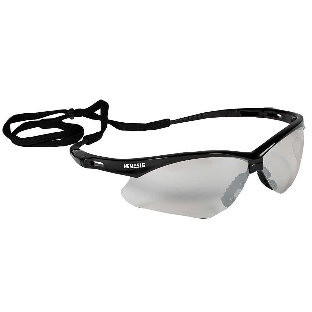 Kimberly-Clark Jackson Safety V30 Nemesis Safety Eyewear, Indoor/Outdoor Lens, Black Frame
