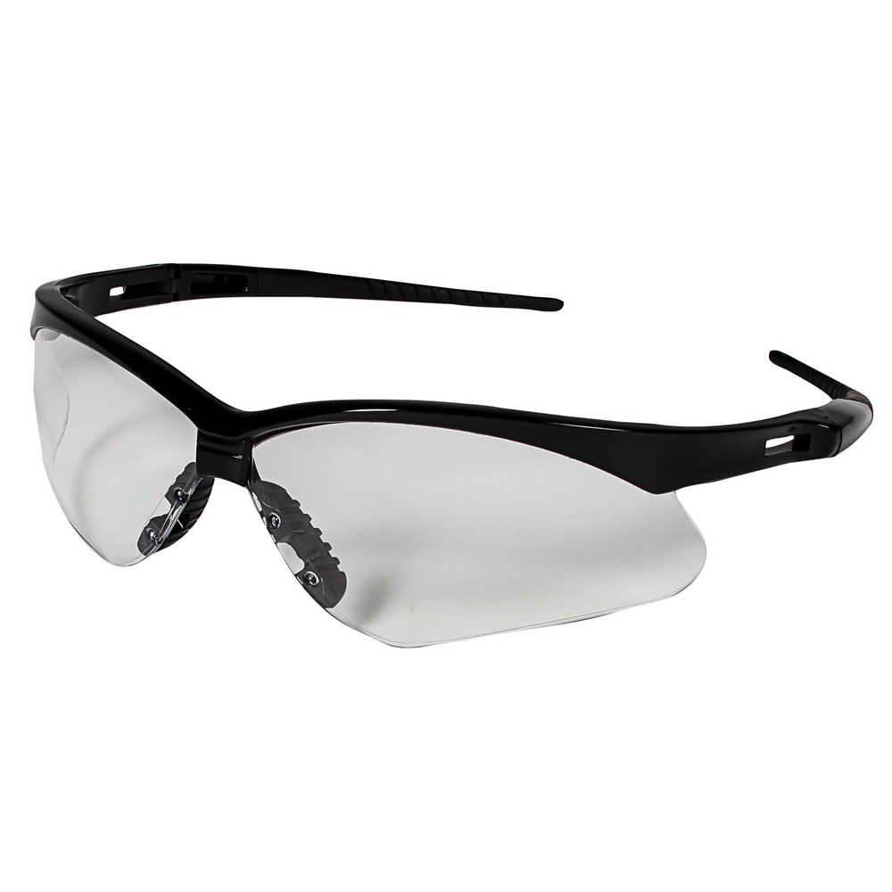 Kimberly-Clark Jackson Safety V30 Nemesis Safety Eyewear, Clear Lens, Black Frame