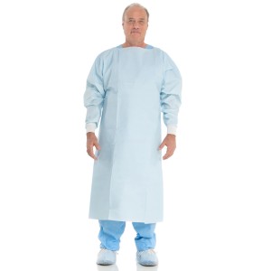 Halyard Procedure Gown Chemotherapy Drug Tested, Knit Cuffs, Open Back, Size XXL