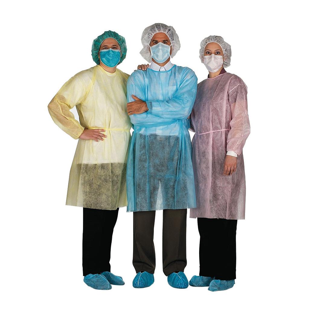AMD Medicom Isolation Gown, X-Large, Yellow, Breathable