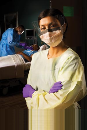 Halyard KC100 Isolation Gown, Yellow, X-Large