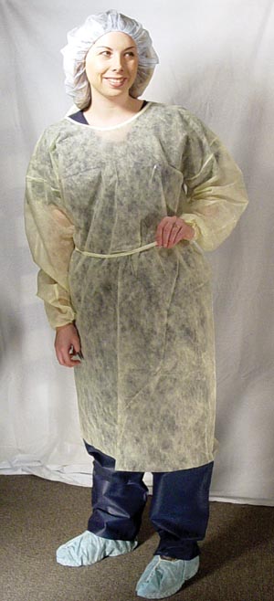 Dukal Isolation Gown, Economy, Yellow