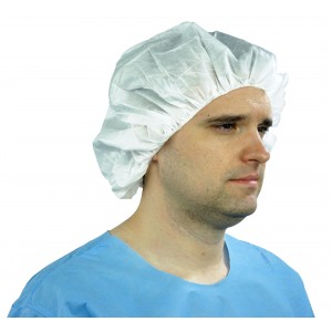 Halyard Bouffant Cap SMS, Blue, Large (24")