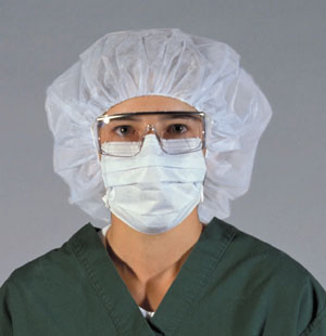 AMD Medicom Bouffant Cap, 21", White