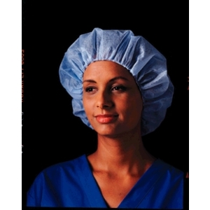 Busse Nurses' Spunbonded Bouffant Cap, 24", X-Large, Blue