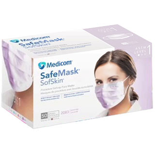 Medicom Safe+Mask® Sof Skin® Earloop Mask, Lavender