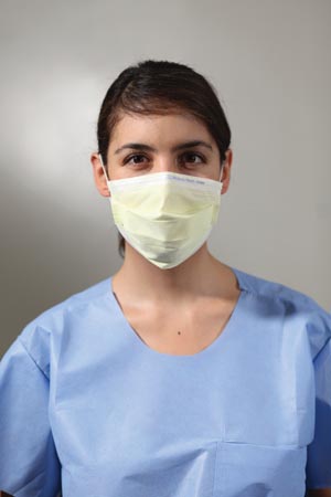 Halyard KC100 Procedure Mask, ASTM Level 1, Earloops, Yellow