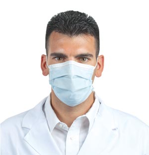 Sultan Com-Fit® Procedural Fluid Resistant Mask, Ear Loop, Blue