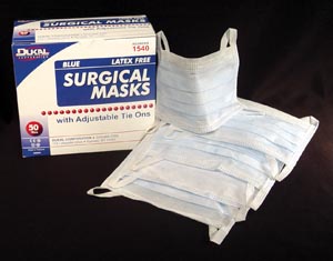 Dukal Surgical Face Face Mask, Tie, Blue