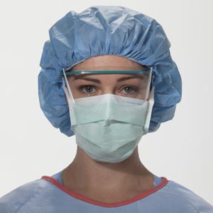 Halyard Specialty Anti-Fog Surgical Mask, DERMA-TOUCH Tape, Green
