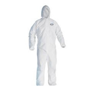 Kimberly-Clark Kleenguard A40 Hooded Coverall, Large Zip Front