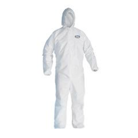 Kimberly-Clark Kleenguard A40 Coverall, Hooded, Medium Zip Front