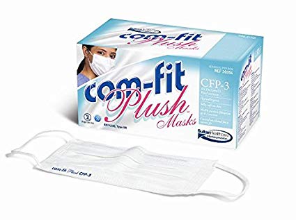 Sultan Com-Fit® Plush™ Face Mask, CFP-3, Ear Loop, ASTM Level 1 Fluid Resistance