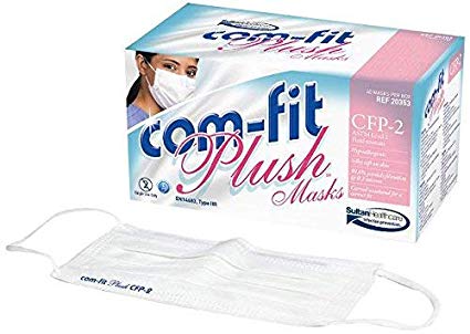 Sultan Com-Fit® Plush™ Face Mask, CFP-2, Ear Loop, ASTM Level 1 Fluid Resistance