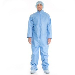 Halyard Protective Coverall, Blue, Large