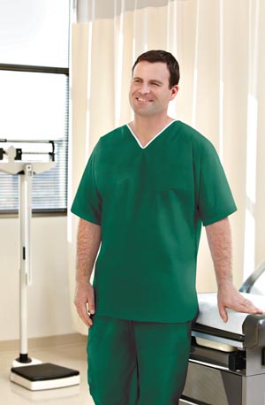 Graham Medical Disposable Elite Non-Woven Scrub Pants, Large, Green