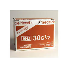BD Precisionglide™ Needles/30G x ½", Regular Bevel, Sterile